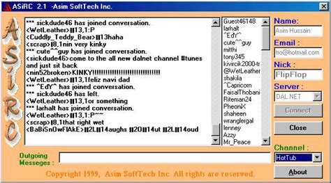 mIRC: Internet Relay Chat client